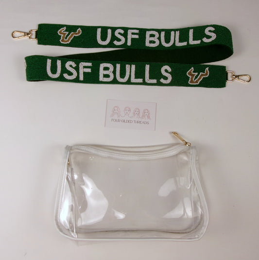 University of South Florida (USF) Beaded Purse Straps