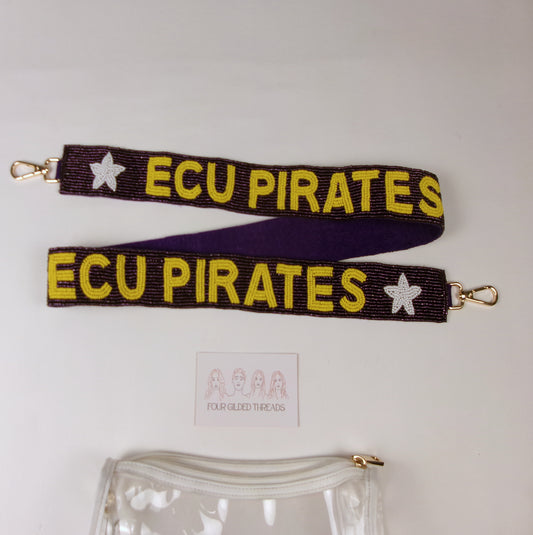 East Carolina University (ECU) Beaded Purse Straps