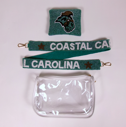 Coastal Carolina University (CCU) Beaded Purse Strap
