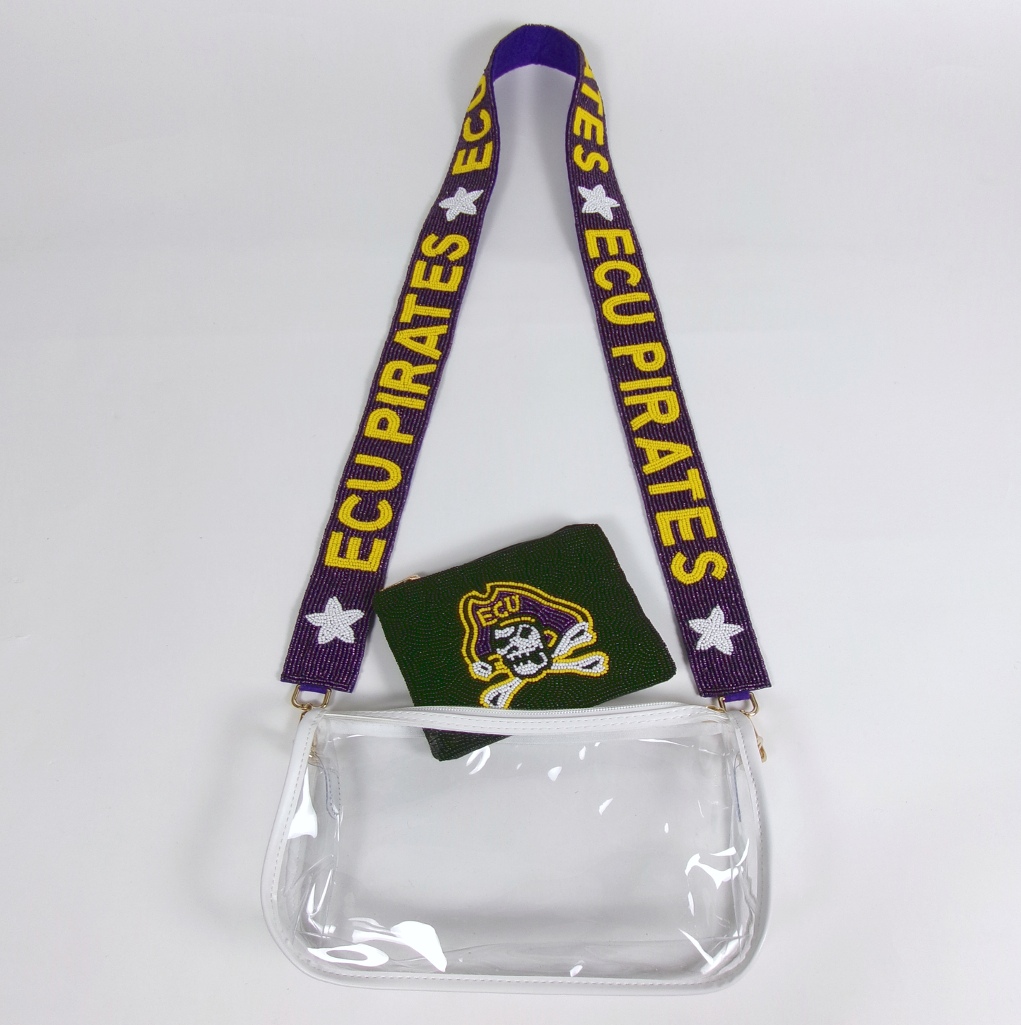 East Carolina University (ECU) Beaded Purse Straps
